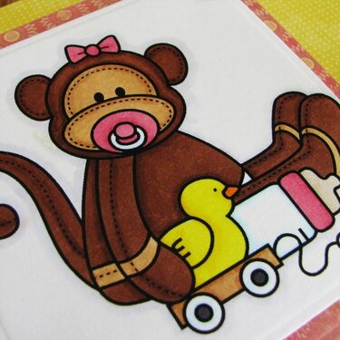 Baby Girl Monkey - Whimsie Doodles