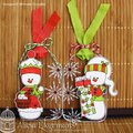 Clear Snowman Gift Tags