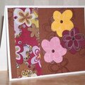 Ribbon Inspired Card - Flowers Stamped on Transparency