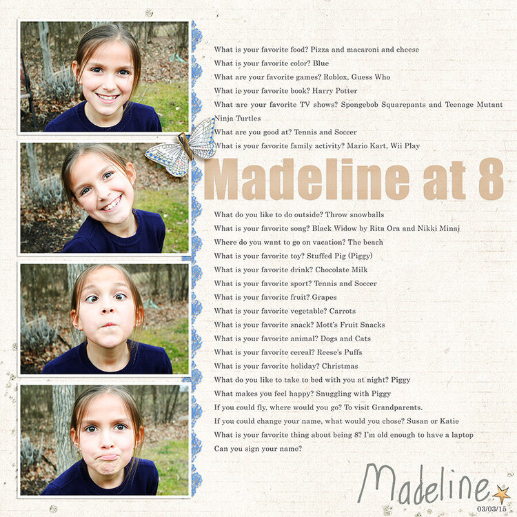 Madeline at 8