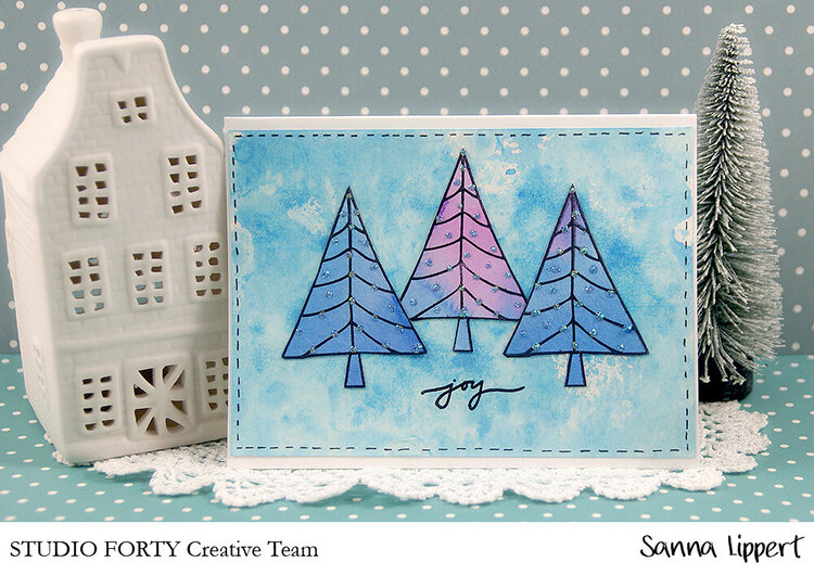 Clean and simple Xmas cards
