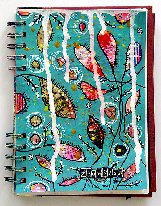 Flourish art journal sheet