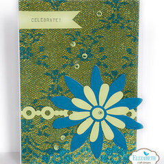 Silk microfine glitter card