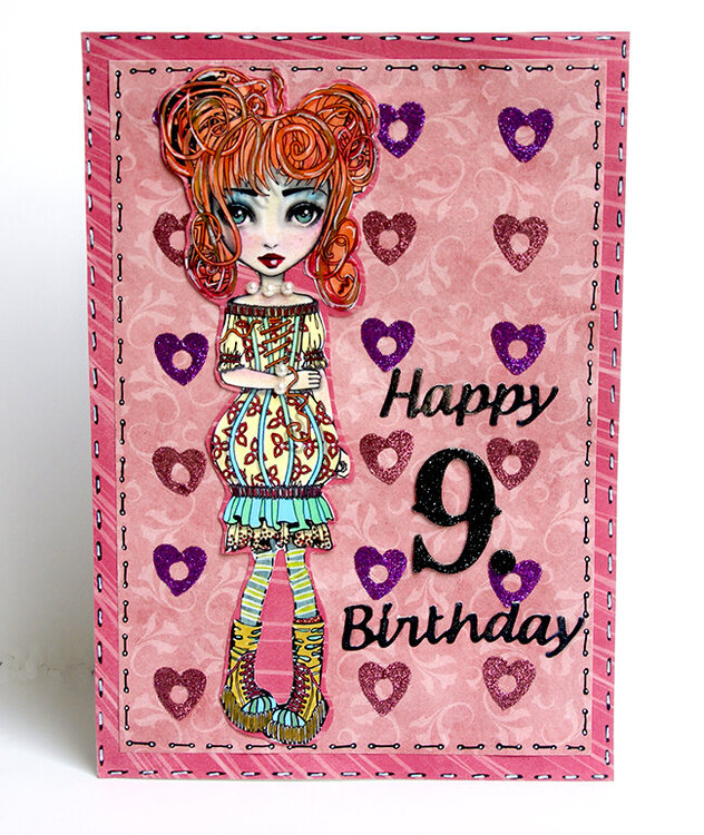 Girly birthday card