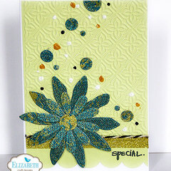 Silk microfine glitter card