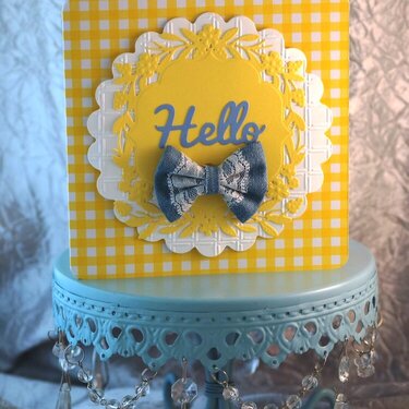 Sunny Yellow Gingham with Blue Accents