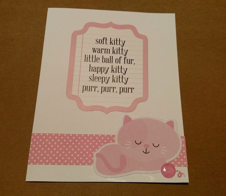 Kitty poem card