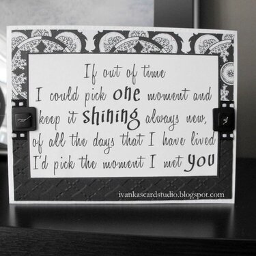 &#039;The Moment I Met You&#039; card