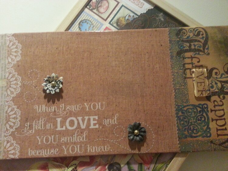 Cork board love collage hanging