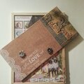 Cork board love collage hanging