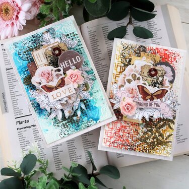 Watercolor and Embossed Cards