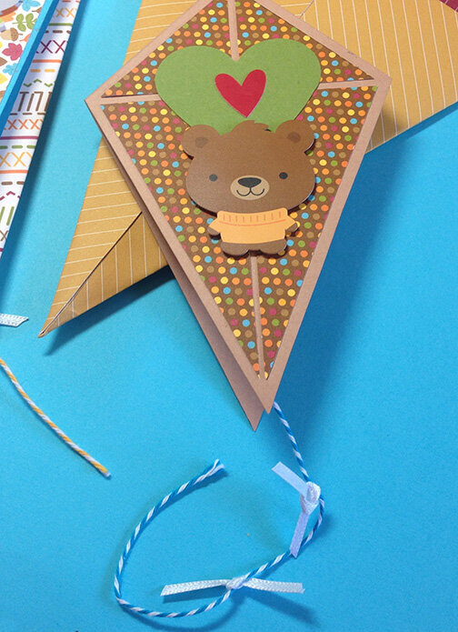Bear Kite Card and Triangle Envelope