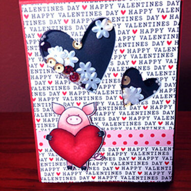 Double Window Valentine Shaker Card