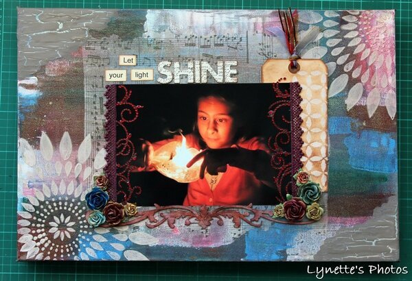 Let your light SHINE - a canvas mixed media projec