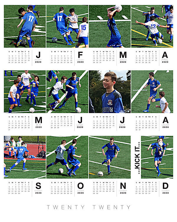 2020 Calendar-Connor Soccer 16X20