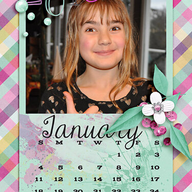 January 2015 desktop calendar