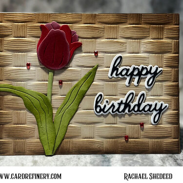Red Tulip Happy Birthday