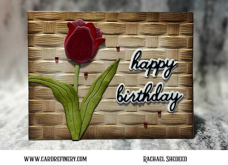 Red Tulip Happy Birthday