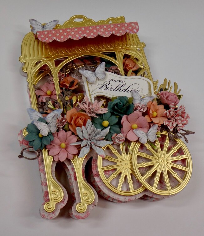 Flower Cart Birthday Card 