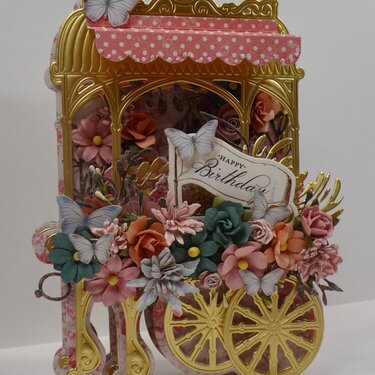 Flower Cart Birthday Card 