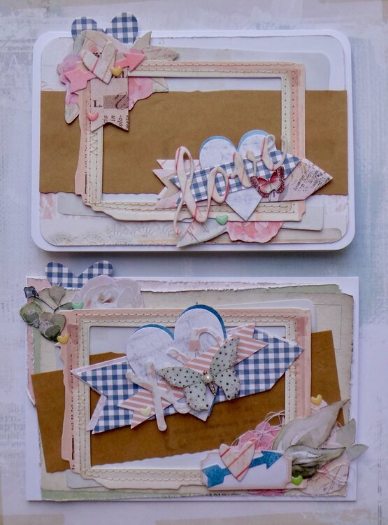 Cards from DIY page kit