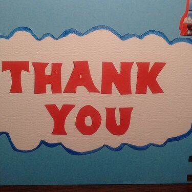 Thomas the Tank Engine Themed Thank You Note