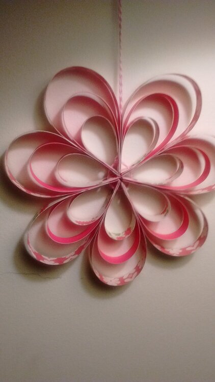 Paper Strip Flower Decoration