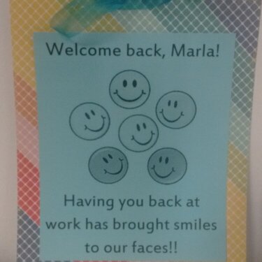Colorful Welcome Back sign