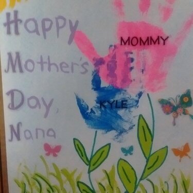 Mother&#039;s Day Handprint Sign