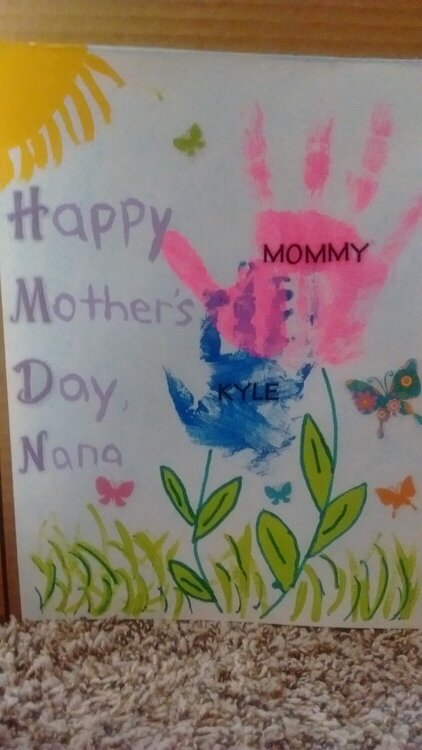 Mother&#039;s Day Handprint Sign