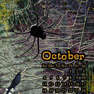Messy Bessies October Calendar