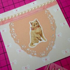 blessings and bling kitty cat card