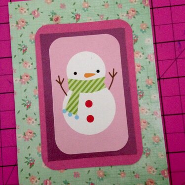 snowman floral card