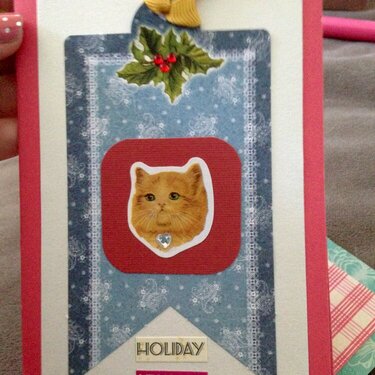kitty christmas card
