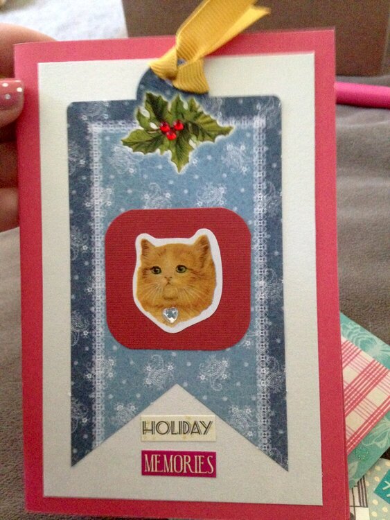 kitty christmas card