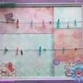 Scrapbook frame with clothespin
