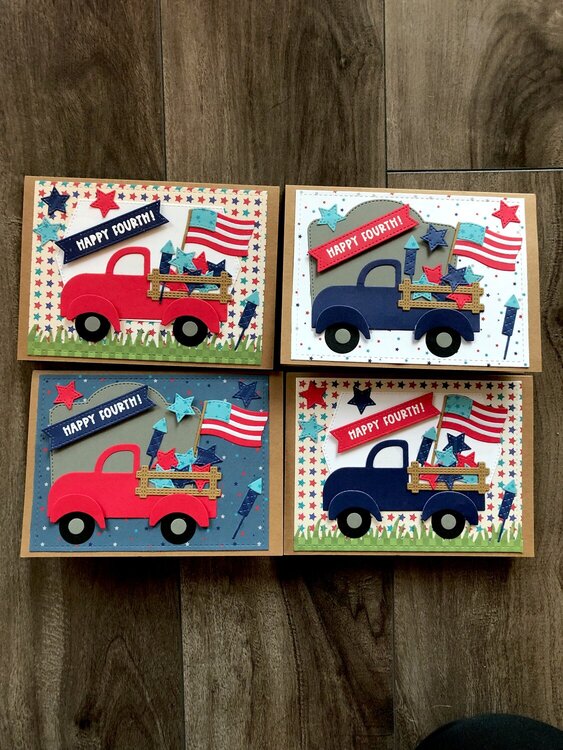 Red, White and Blue Cards