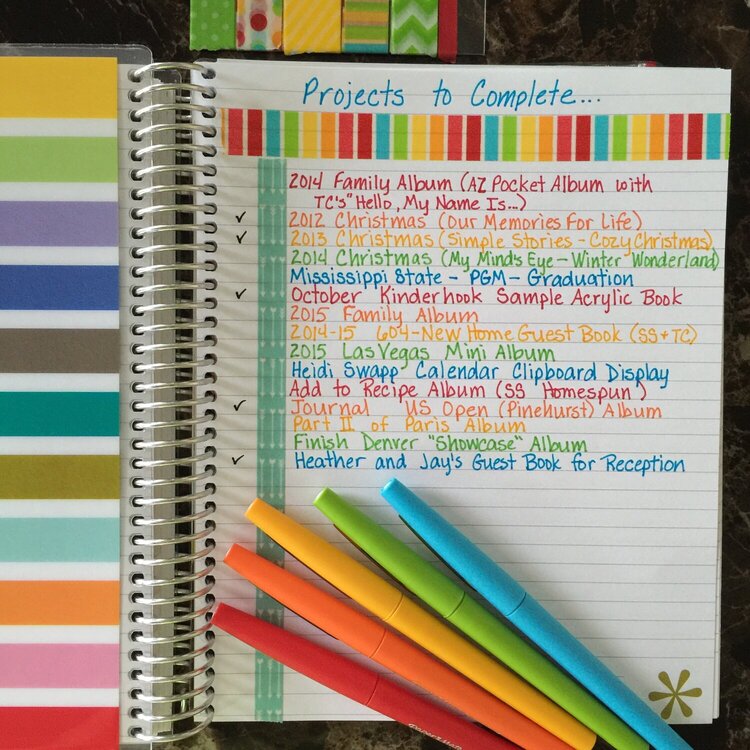 Planner notes pages