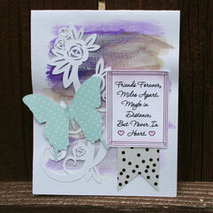Friends Forever Watercolor Butterfly Card