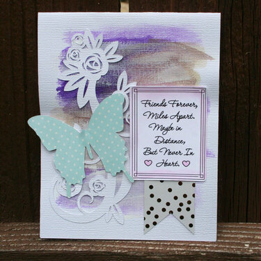 Friends Forever Watercolor Butterfly Card