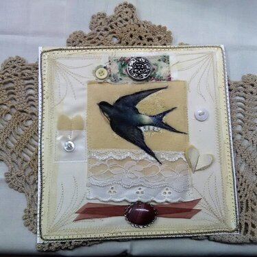 Mixed Media Swallow Collage