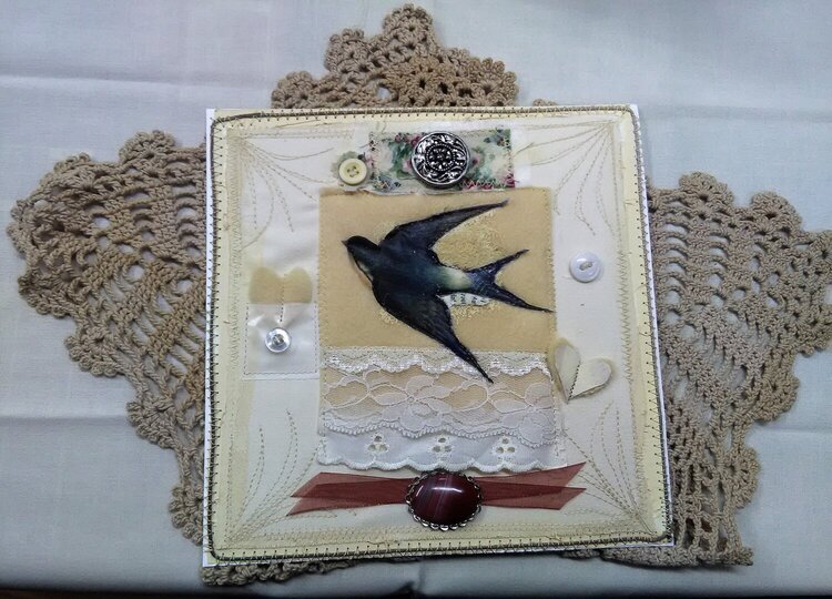 Mixed Media Swallow Collage