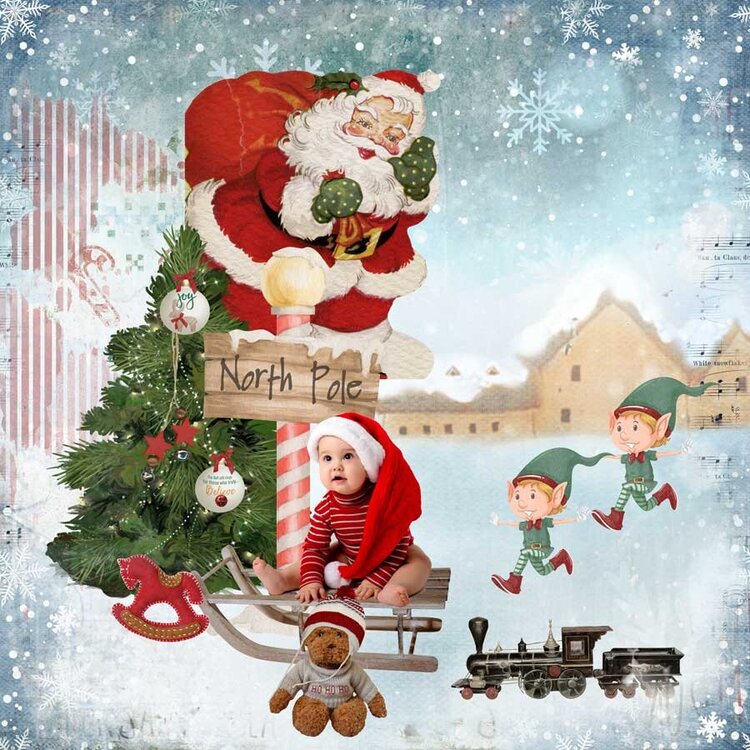 Santa Express collaboration  by Karen Schulz and Linda Cumberland