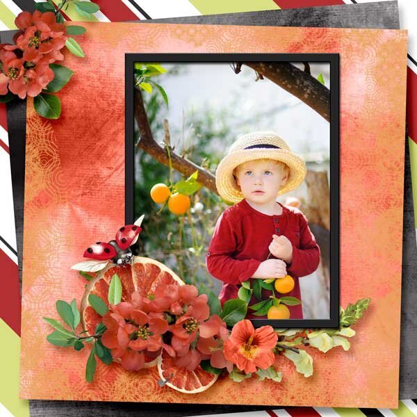 A Hint of Tangerine by Mystery Scraps
