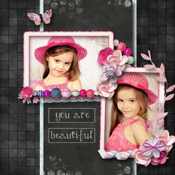 On Chalkboard: Beautiful You  by Palvinka Designs