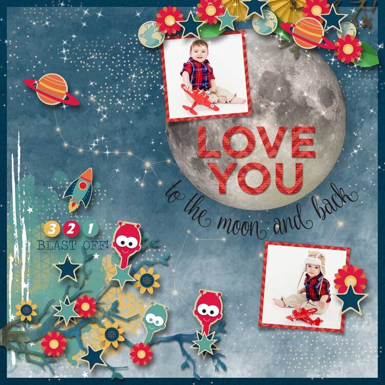 Fly me to the moon  by Heartstrings Scrap Art