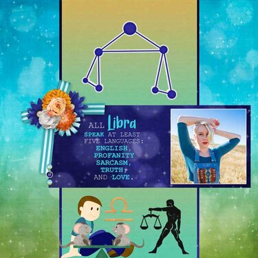 In The Stars  Libra Page Kit by JB Studio and Aimee Designs