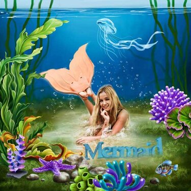 Once upon a time a mermaid by Kittyscrap