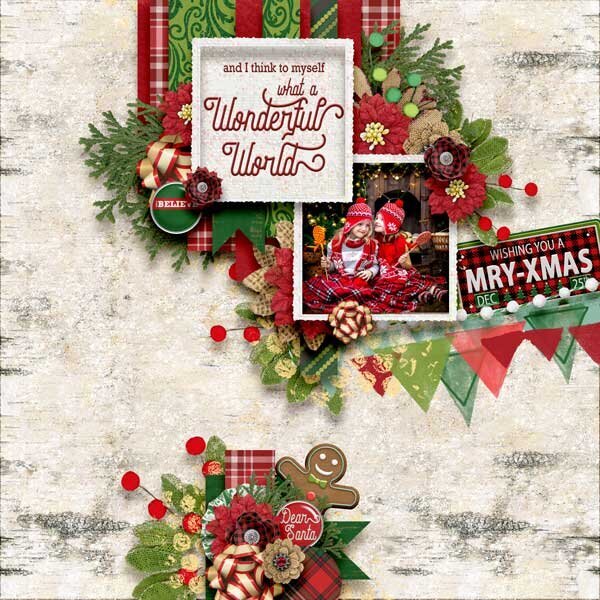 Rustic Plaid Christmas Grab Bag by Clever Monkey Graphics