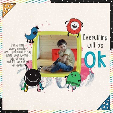 Worry Monster {Kit} by Mixed Media by Erin 